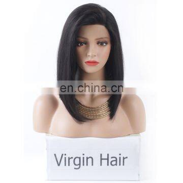 Human lace wig full lace wig 12 inch