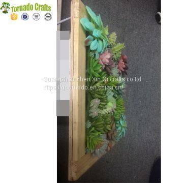50*50cm Artificial Succulent Plants Plastic Ferns Green Grass Photo Frame Wall Decoration Flowers Home photo-2