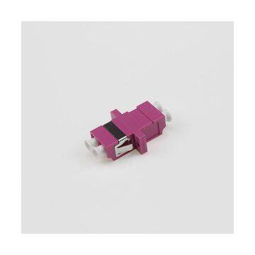 LC OM4 DX ADAPTER WITH EAR AND RING RED PURPLE