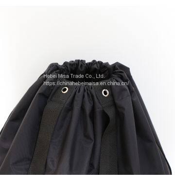 Large Capacity Laundry Backpack Bag Over the Door Hanging Laundry Hamper With Stainless-Steel Hooks 2 in 1 Laundry Bag for School Dormitory, Camping,Laundry Room, Outdoor Travel, Black photo-3