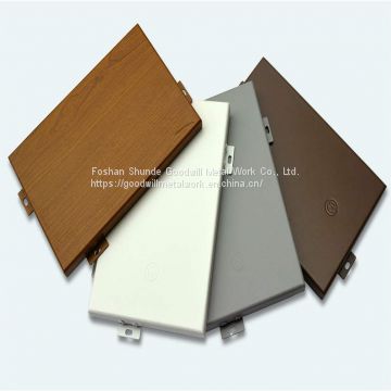 Factory Price Customized Wood Grain Solid Aluminum Construction Materials Panel