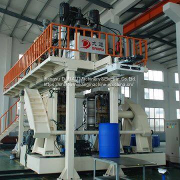 Blow molding machine for open-top drums