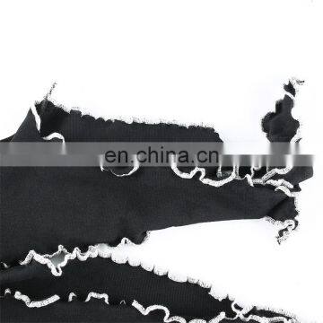 Hot Wholesale Women's Ladies Sexy Irregular One Shoulder Crop Top photo-3