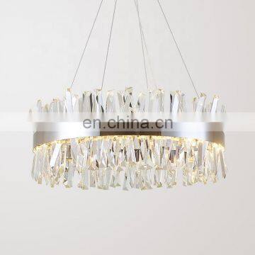 Декоративный серебряный светильник для свадебного мероприятия, современный кристальный люстра photo-2