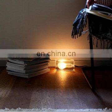 Modern Contemporary Hotel Bedroom Table Lamps With Glass Shades LED Ice Cube Table Lamp photo-6