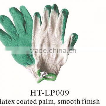 green latex coated work gloves crinkle finish