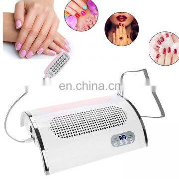 54W 3 in 1 Nail Art Dust Suction Collector Cleaner 3 Fans Powerful Strong Power Nail Dryer Tool with nails light