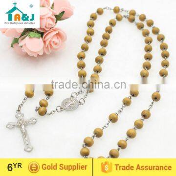 St Benedict Wooden Rose Scented Bead Rosary