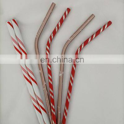 aisi304 custom coloured drawing or pattern  stainless steel straws sets