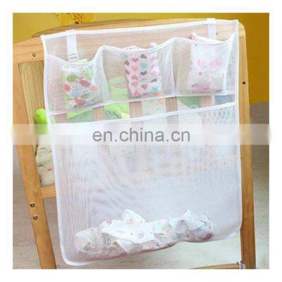 Multifunction Baby Bed Crib Storage Bag Organizer Mesh Large Capacity Bed Hanging Storage Bag Newborn Toy Diaper Hanging photo-3