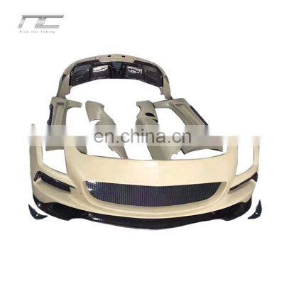 SLS AMG W197 black series style wide body kits with front rear bumper side skirt spoiler wide body kit for Mercedes SLS AMG C197