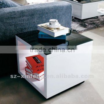 high glossy end table