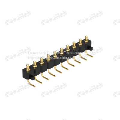 Dnenlink 3.00mm Pitch Single Row H2.5mm Right Angle Male Header DIP Type PogoPin Header With Peg photo-4