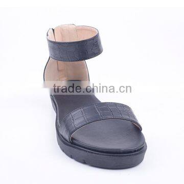 Happy Feet Low Price Wholesale Ladies Platform Zipper up Annulus Ankle Sandals photo-3