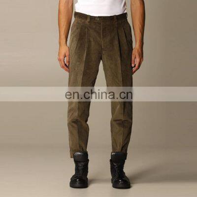 Corduroy Pants Jogger Pant 2021 New Wholesale China Polyester / Cotton Casual OEM Service Quick Dry Plus Size Fleece Flat