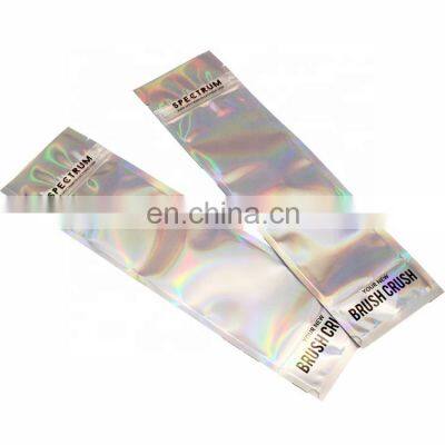 Customized Printing Plastic Packaging Pouch Mylar Bags For Cosmetic Makeup Brushes Packing Bag