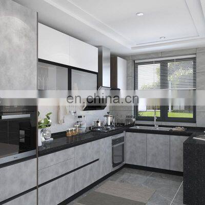 Modern Design Factory Directly Sale MDF DIY Gray Kitchen Cabinet
