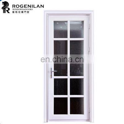 ROGENILAN 45 series frosted glass aluminium flush doors for toilet