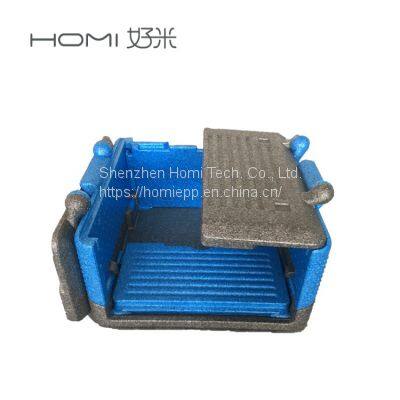 Portable Foldable Black EPP Foam Flip Box Car Storage Outdoor Picnic Expanded Polypropylene Packaging Box With Texturing Surface photo-3