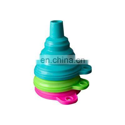 Customized Water Kitchen Spill Free Engine Filling Silicone Collapsible Oil Funnel Set photo-5