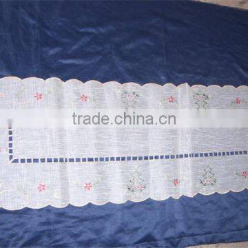 hot selling sateen Christmas tablecloth patterns hotel ribbon embroidery tablecloth lmzc1003(2)