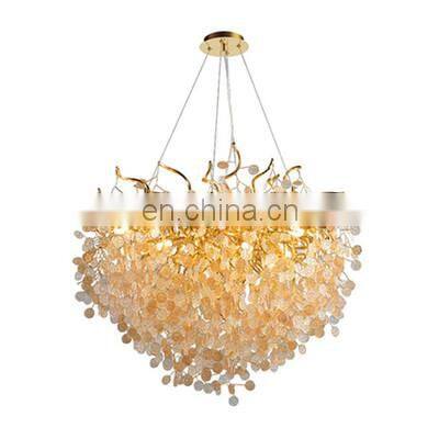 Glass LED Pendant Light Indoor Living Room Restaurant Hanging Modern Chandelier Lamp