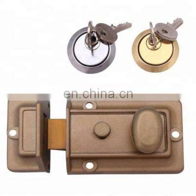 Одинарный цилиндрический пружинный защелкивающий механизм для дверей, ночной защелкивающий механизм и замковый цилиндр photo-5