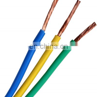 Factory Supply High Quality Flexible Pvc Insulated Household Copper Solid Conductor Electric Wire Sizes