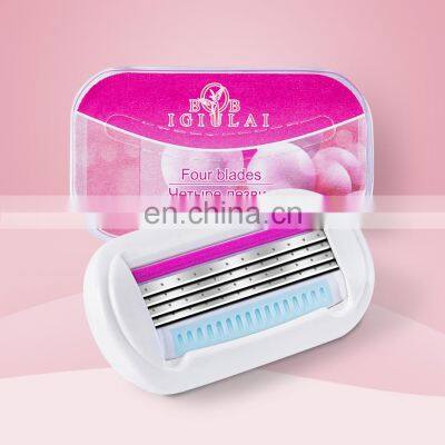 Female Razor Brands Germany Blade 4 Layers Women Razor No Disposable Replacement Cartridges Blister Card Packing GF-0083 photo-4