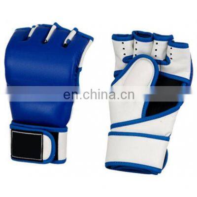 Custom Grappling Fight Punch Ultimate Mitts Leather Half Finger Boxing MMA Gloves