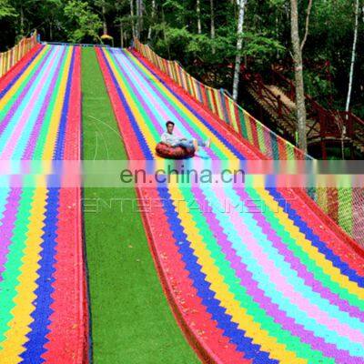 Unpowered Playground Funny Equipment Kids and Adults Plastic Raibow Dry Snow Slide for Sale photo-4