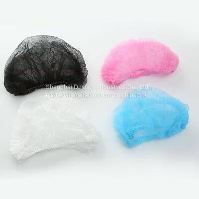 Disposable Non Woven Bouffant Head Cap Hair Cover Clip Cap Hairnet Non-woven Caps