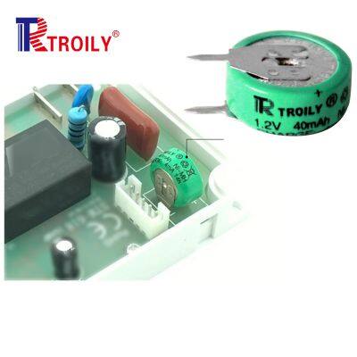 TROILY NIMH Battery 40H Cell 1.2V40mAH Rechargeable Coins