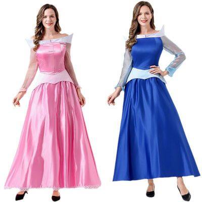 Hot selling adult ladies Halloween cosplay fairy tale story Sleeping Beauty princess dress cosplay costume