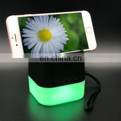 Promotional Gift Portable Mini LED Wireless Speaker with Phone Holder