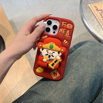 Cartoon Master Silicone Stand Mobile Phone Case Fall Protection Case for Mobile Phone 11 12 13 14 15Pro Max photo-2