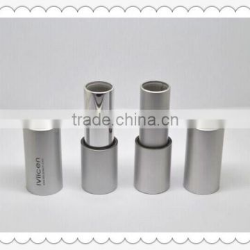 high quality matte silver magnet round metal lipstick holder