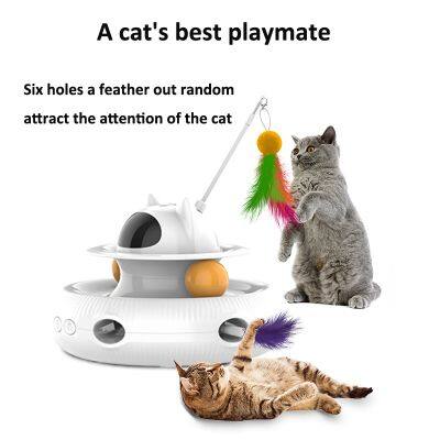 Hunting Toys​ For Cats With Rotating Feather Wand photo-3