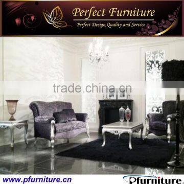 2013 luxurious leather antique wooden sofa double seats NC120507