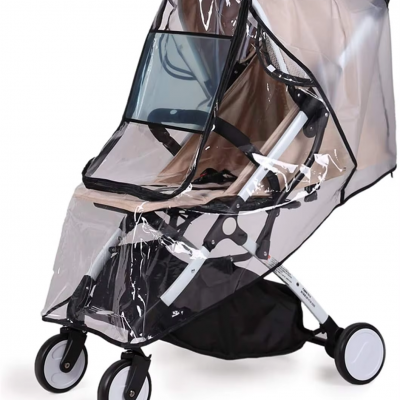 EVA Water-proof Rain Cover for Baby Stroller Pram Transparent Wind Cover for Outdoor Use Suitable for 95% Baby Stroller
