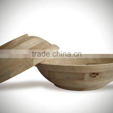 High quality best selling eco friendly Natural Rubberwood Bowl from Viet Nam