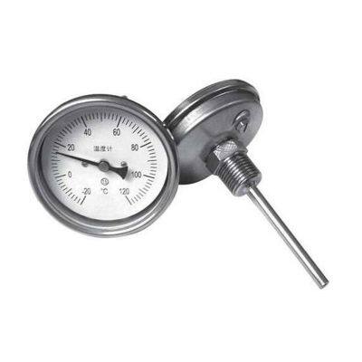 OEM Edelstahl-Industrietemperaturmesser Bimetallthermometer Axialtyp -80℃-+600℃ 100mm