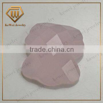 Cute bear shape light pink glass stone for girls