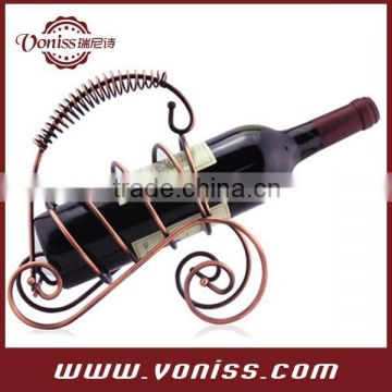 Hand Made Decor Metal Steel Art Bar Decor Wine Rack Bottle Holder,Grape Series Metal Garden Wine Bottle Holder