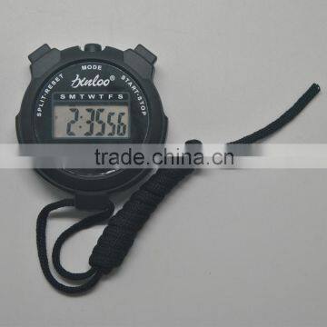 black mini digital timer stopwatch
