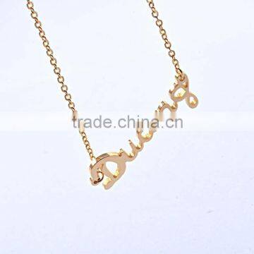 Jewellery Pendant Necklaces Letter Of The Alphabet Gold Jewelry Necklace photo-2