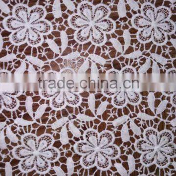 Wholesale Embroidery Fabric Polyester Full Lace Milk Silk Water Soluble Full Lace Fabric For Garment Accessory With Ladies Cloth photo-5