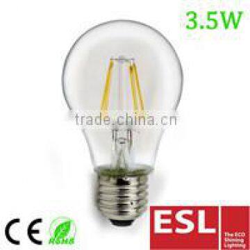 e27 3.5W energy saving clear glass led bulb light/led filament lamp