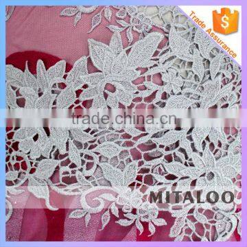Mitaloo MFL0130 African White Lace Polyester Fabric Net Lace Nigeria Orange African Lace photo-1