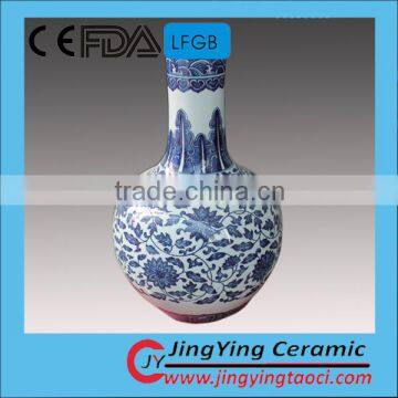 Popular selling antique chinese vases with blue and white figure